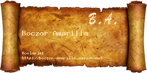 Boczor Amarilla névjegykártya